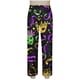 thumbnail image 5 of RKSTN Women's Carnival Pajamas Sets Oversized Lapel Mardi Gras Print Button Long Sleeve Sleepwear T Shirt and Pjs Pant 2 Piece Matching Set Casual Turndown Plus Size Pajama and Pants Loungewear Set, 5 of 9