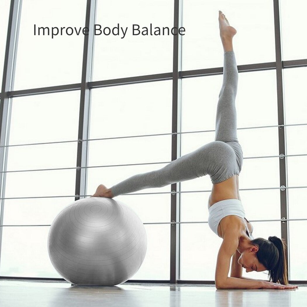 Cardio Drumming Equipment Set, Fitness Balance Ball with Pump & 3.2oz Sticks, Aerobic Exercise Ball for Workouts, Stability, Pilates, Yoga, Pregnancy Gymnastics