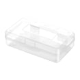 thumbnail image 2 of Plastic Pencil Case, Stackable Hard Pen Organizer For Boys, Distinctive Back To School Crayon Box For Classroom Student Daily Use (White), 2 of 6