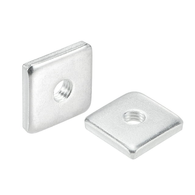 Unique Bargains Écrous Carrés, Kit d'Assortiment de Filetage Métrique Plaqué Zinc M8x25mmx5mm, 25 Pcs