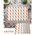 thumbnail image 6 of Easter Placemats Set of 6, Watercolor Carrot Placemat for Dining Table Decorations, Simplistic Vegetable Place Mats, Spring Table Mats for Kitchen Dinner Seasonal Holiday Party Decor, 6 of 6