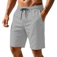 thumbnail image 2 of Yifymode Mens Athletic Workout Shorts Casual Shorts Elastic Waist Joggers Sports SweatShorts,Light Gray XL, 2 of 4