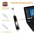 thumbnail image 5 of WOYUNG Milk Frother Handheld, with 2 Stainless Whisks, USB Rechargeable Hand Mixer, Black, 5 of 8