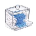 thumbnail image 2 of Almacenamiento de hisopos de algodón brillar soporte transparente caja organizador maquillaje 9,5*7, 2 of 4