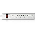 thumbnail image 3 of V7 6-Outlet Surge Protector 900J 8ft Cord, White Power Strip, 125V, 3 of 6
