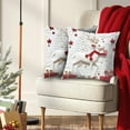 thumbnail image 4 of Noothes 3D Christmas Throw Pillow 18x18 Inch with Santa Snowman Gnomes Patterns, Soft Polyester Festive Sofa Couch Decor with Concealed Zipper for Seasonal Holiday Accent, 4 of 6