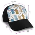 thumbnail image 2 of Xecao Cartoon Poodle Dog print unisex vintage washed baseball cap, a soft and adjustable hat perfect for any casual style., 2 of 5
