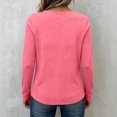 thumbnail image 5 of Women's Tops Long Sleeve Summer Plus Size Solid Round Neck Casual Blouse Top, 5 of 8