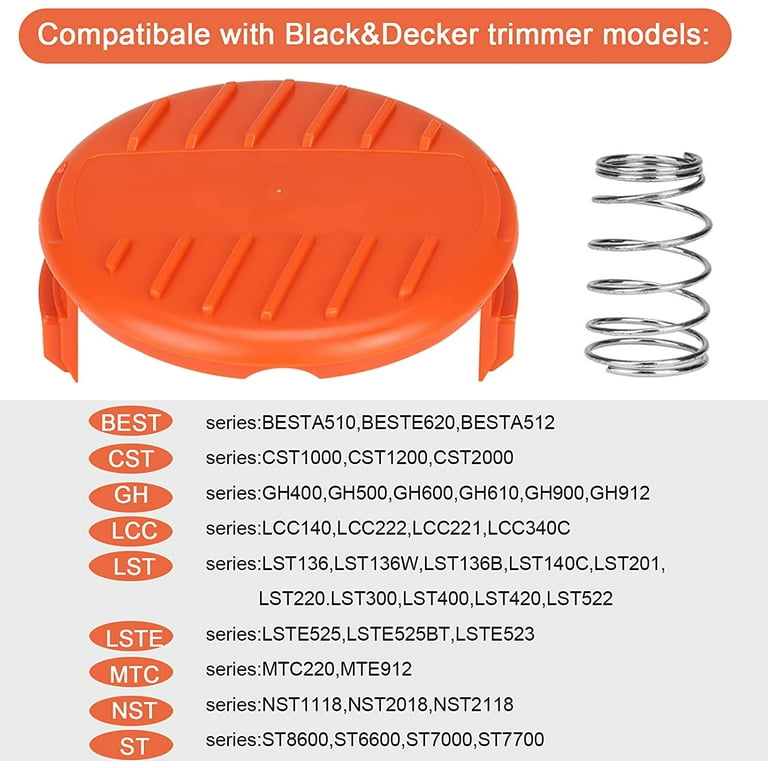 BLACK+DECKER Trimmer Line Cap and Spring for AFS Trimmer (RC100P)