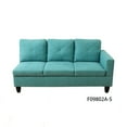 thumbnail image 4 of Hommoo Modern Flannelette L Shaped Couches and Sofas Model, 4 Seat Sectional Sofa Living Room Furniture Sets for Home, Green(No Ottomans), 4 of 7