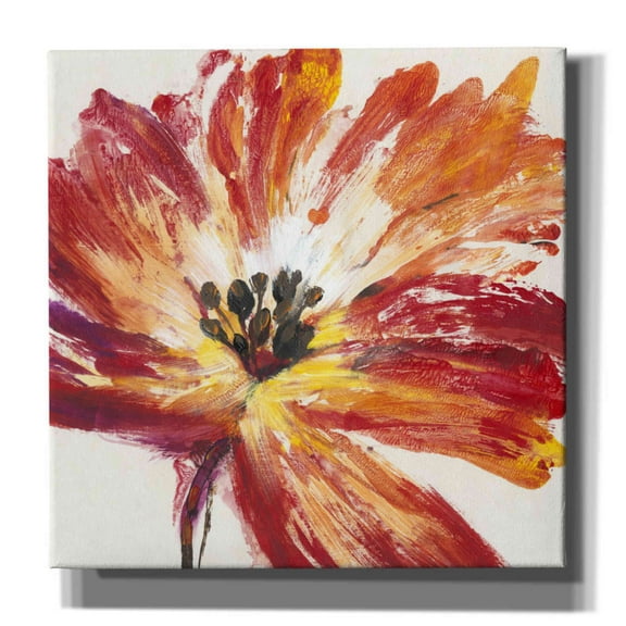 Epic Graffiti 'Fleur Rouge I' by Tim O'Toole, Canvas Wall Art, 26"x26"