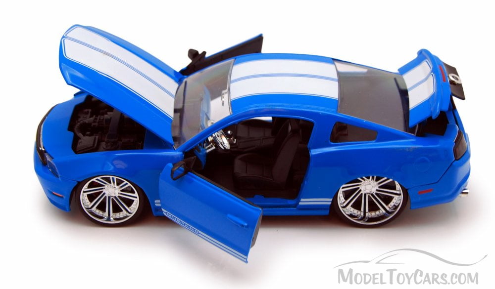 blue mustang toy car