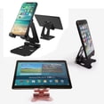 thumbnail image 4 of Portable Foldable Aluminum Desk Stand Adjustable Holder for LG Q8, Q9, Candy,Tribute Empire, Phoenix 4,Phoenix Plus, K11 Plus (Black), 4 of 9