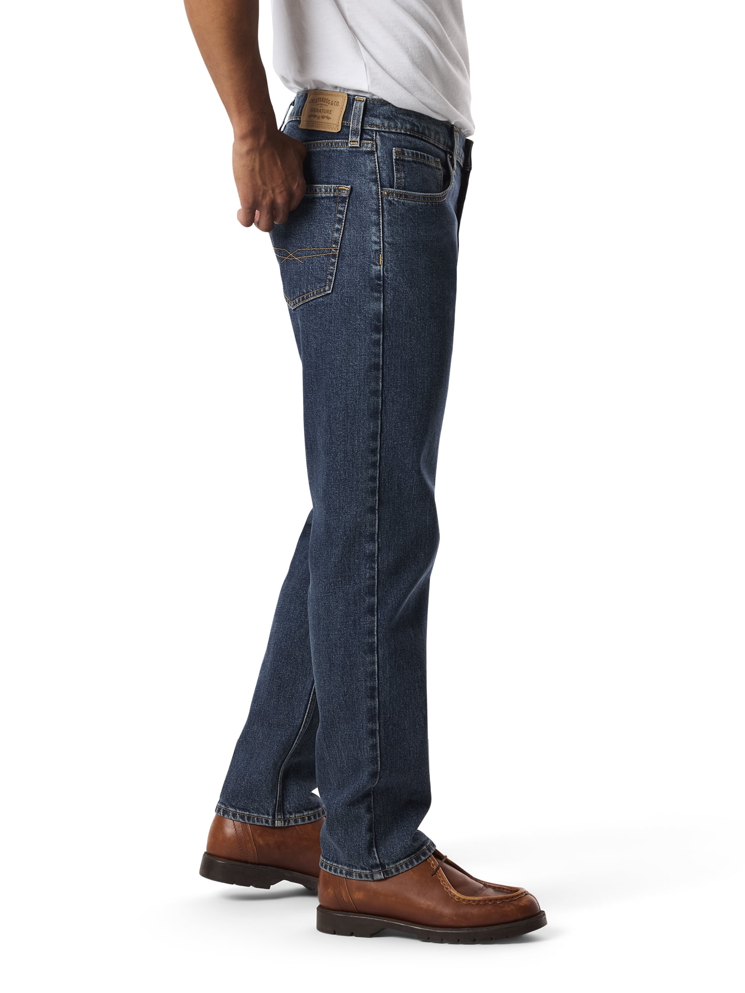 Levi Strauss Signature Men's and Big and Tall Relaxed Taper Jeans