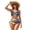 Bald Eagle American Flag Print, variant on CHAQLIN Two Piece Yellow Hibiscus Floral Swimsuit Set for Women Cross Lace Up Bikini High Waisted Tankini Bathing Suits Ruched Padded Swimsuits Halter Swimwear for Beach Pool