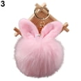 thumbnail image 6 of Xinyolin Cute Faux Fur Rabbit Ear Soft Pom Pom Ball Key Ring Chain Keychain Bag Decor, 6 of 8