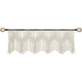 thumbnail image 2 of Boho Valance Macrame Curtains for Windows Macrame Valance for Bedroom Livingroom Boho Decor Wall Hanging, 1 Panel 52" W x 21" L, 2 of 10