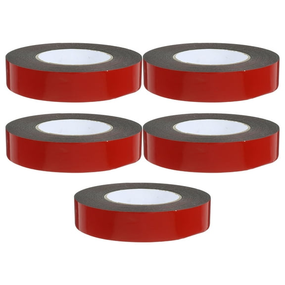 WHAMVOX  5 Rolls Double Sided Tape for Auto Mounting Strong Adhesive Automotive Office Black