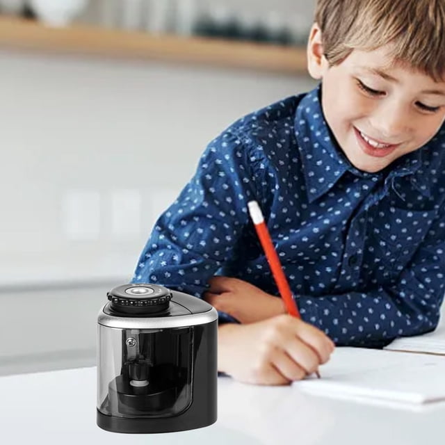 EGNMCR Pencil Roller Student Stationery Semi-automatic Pencil Sharpener Machine Small Student Pencil Automatic Sharpener Electric Pencil Sharpener
