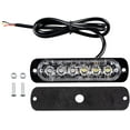 thumbnail image 4 of Astra Depot 8pcs Ultra Slim 18W 6-LED Amber White Emergency Warning Strobe Light Car Truck 12V-24V, 4 of 7