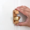 thumbnail image 3 of Timbre de puerta, carillón de viento magnético, adorno comercial, madera, latón, para comerciantes Haya D, 3 of 9