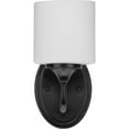 thumbnail image 5 of Lynzie Collection One-Light Matte Black Etched Opal Glass Modern Bath Vanity Light, 5 of 12