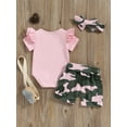 thumbnail image 5 of Hirigin Newborn Baby Girl Summer Funny Outfit Set 3 6 12 18 24 Months I Get My Attitude from Women Romper Camouflage Shorts Headband Set, 5 of 8