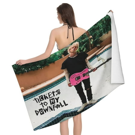Cover Album Mgk Bath Towel Washcloths Beach Towel Quick Dry Towel Microfiber Absorbent Bath Towel 32x52 In