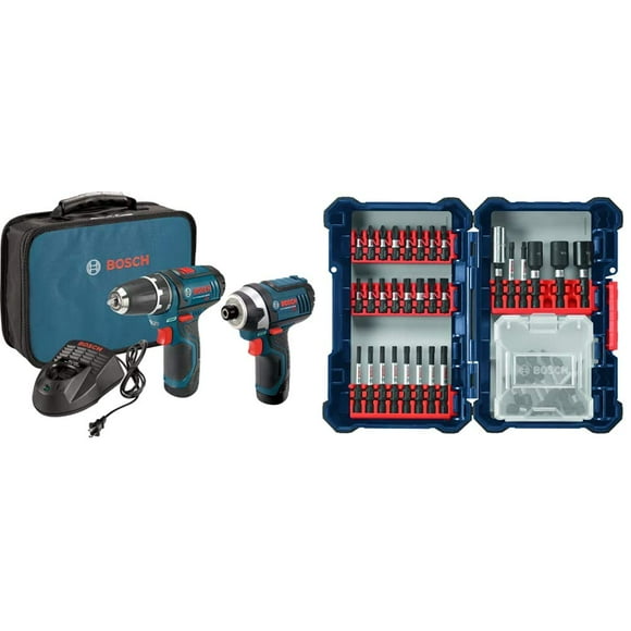 Kit combinado BOSCH CLPK22-120 de 12 V, taladro/destornillador inalámbrico con impacto