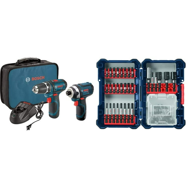 Kit combinado BOSCH CLPK22-120 de 12 V, taladro/destornillador inalámbrico con impacto