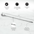 thumbnail image 2 of 12 5" Stainless Steel Cocktail Stirring Spoons with Weighted Tear Drop Ends Set of 12 5" Stainless Steel Cocktail Stirring Spoons Long Handle Spiral Design Bar Spoons, 2 of 5