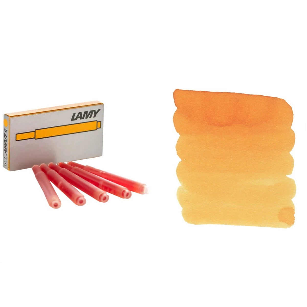 Lamy LT10MAN T10 Giant Ink Cartridge Refill, Mango, Pack of 5
