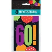 Birthday Cheer 60th Birthday Invitations (8 ct)
