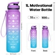thumbnail image 2 of GEDUX 32oz Motivational Water Bottle with Time Marker, Leakproof Tritan Sports Water Bottle, BPA-Free Wide Mouth with Infuser & Carry Strap for Gym Running Travel, 2 of 8