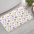 thumbnail image 2 of Pioneer Flower Floral Print Pattern Non Slip Microfiber Bathroom Rugs, Soft Rubber Backing Bath Mats for Bathroom Floor Tub and Shower,17"x30", 2 of 5