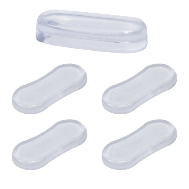 5 fundas de inodoro silenciosas de silicona y poliuretano, almohadillas adhesivas transparentes.