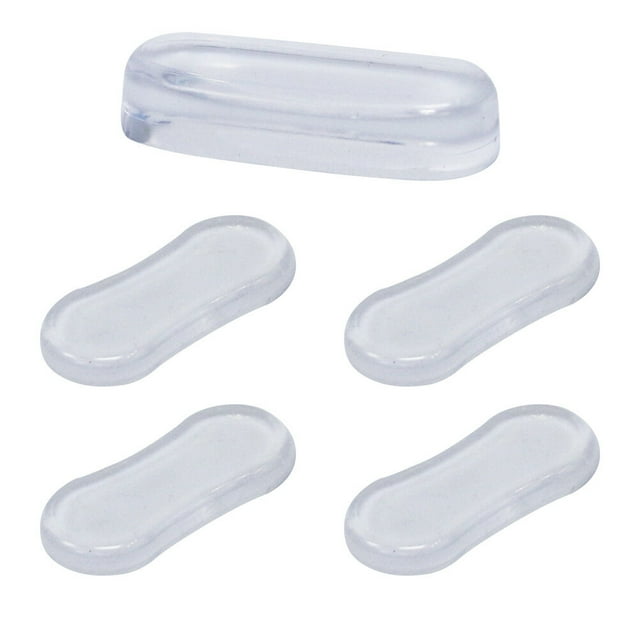 5 fundas de inodoro silenciosas de silicona y poliuretano, almohadillas adhesivas transparentes.