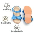 thumbnail image 5 of Girls Sandals Toddler Summer Dress Shoes Gladiator Beach Flat Sandals(AA302 Blue/13M), 5 of 6