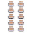 thumbnail image 1 of Lever Nut Wire Connectors, Universal 4 Way 8 Port Conductor 10Pcs Air Oxidation  Non Corrode Safe  For Circuit Inline For Wiring, 1 of 8