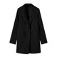 thumbnail image 5 of ICHUANYI Clearance Women Business Attire Solid Color Long Sleeve Single Breasted Slimming Cardigan Suit Coat Top(Black, L) ICHUANYI WER2023080910480, 5 of 6