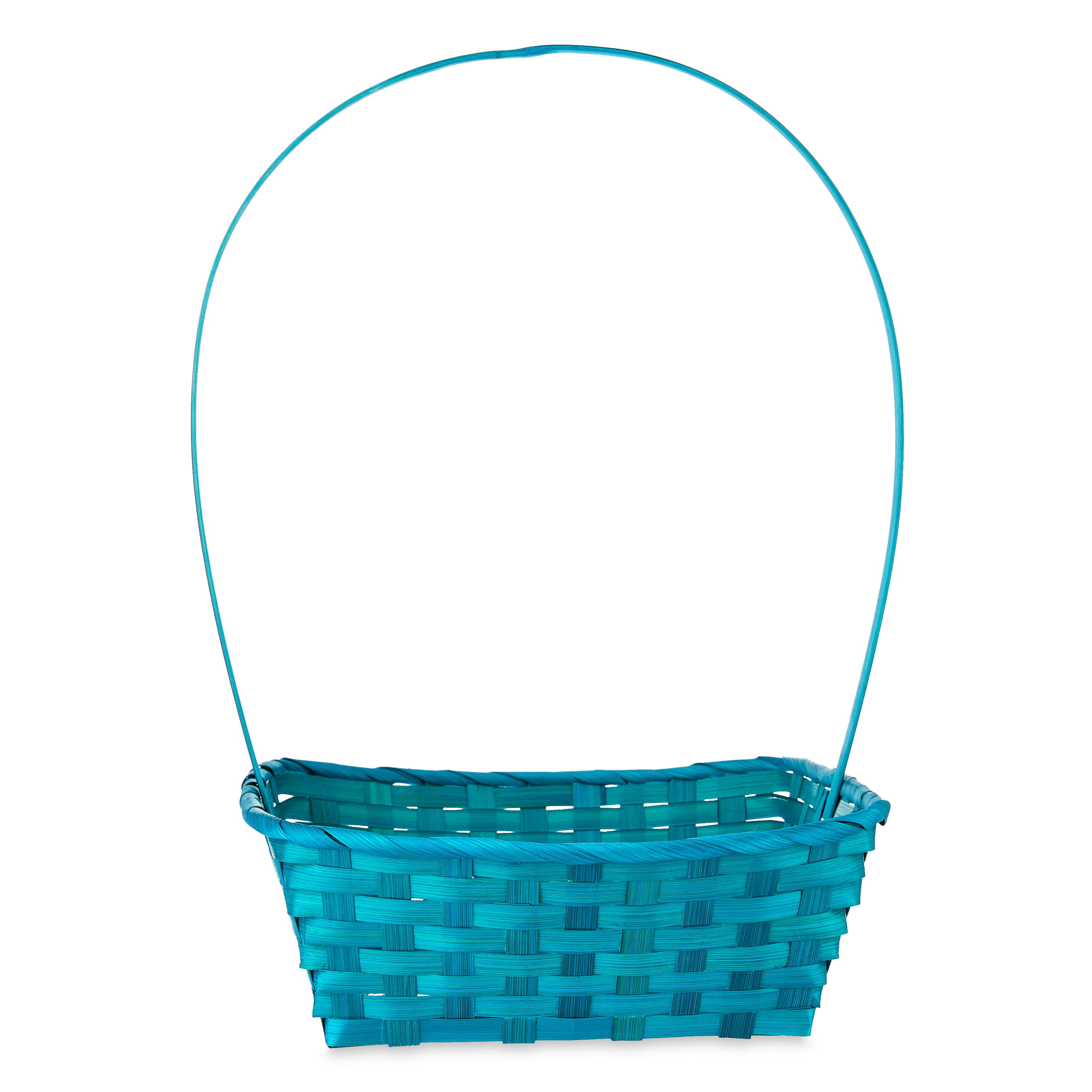 Way To Celebrate Large Square Teal Bamboo Easter Basket