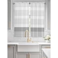 thumbnail image 4 of Bedroom Curtains 63 Inches length, Grey Stripe Window Treatment Curtain Drapes, Modern Abstract Monochrome Geometric Rod Pocket Curtain Panels for Living Room Kitchen, 42"x63", 2 Panels, 4 of 7