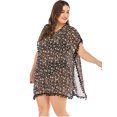 thumbnail image 4 of SAYFUT Womens Plus Size Swimwear Tops Cover ups Floral Chiffon Sunproof Bikini Cover Up Tassel Swimsuit Beach Dress Top, 4 of 8