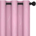 thumbnail image 3 of Deconovo Silver Printed Blackout Curtains - 2 Panels, Wave Dots Pattern, Grommet Top, 42"x84", Thermal Insulated Drapes for Bedroom & Living Room, Pink, 3 of 8