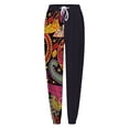 thumbnail image 3 of Pantalones de cintura elástica con bolsillo estampado informal a la moda para mujer, pantalones largos rectos, pantalones de chándal Pompotops ulkah938419, 3 of 3