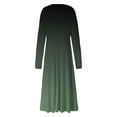 thumbnail image 5 of XuJwPNcy Womens Fall Formal Dresses Long Sleeve V Neck Dresses Elegant Trendy Solid Midi A-Line Flowy Dresses, 5 of 5