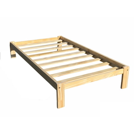 Alaska Wooden Platform Bed Twin Size, Western Twin Bed Frame