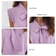thumbnail image 5 of Blusa de punto con manga casquillo, elegante, informal, a la moda, con volantes y lazo atado, Top con manga casquillo para mujer, 5 of 6