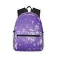 thumbnail image 1 of Balery Snowfall Sky White Purple Mochila para Mujeres y Hombres, Mochila Ligera Casual para Viajes, Mochila Clásica Básica para la Universidad, 1 of 6