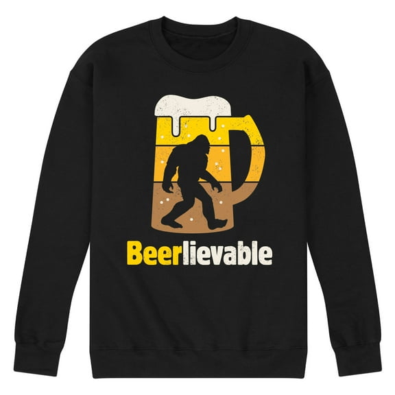 Instant Message - Beer-lievable - Sasquatch - Men's Crew Neck Fleece Pullover
